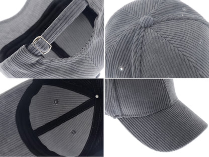 Gorra de pana Anna-Kaci, informal, lisa, clásica, con correa ajustable, suave, unisex