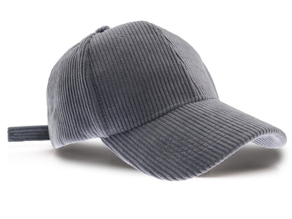 Gorra de pana Anna-Kaci, informal, lisa, clásica, con correa ajustable, suave, unisex