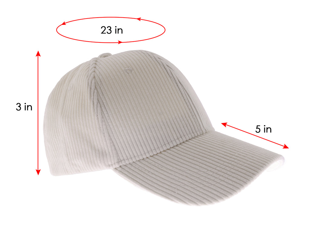Gorra de pana Anna-Kaci, informal, lisa, clásica, con correa ajustable, suave, unisex