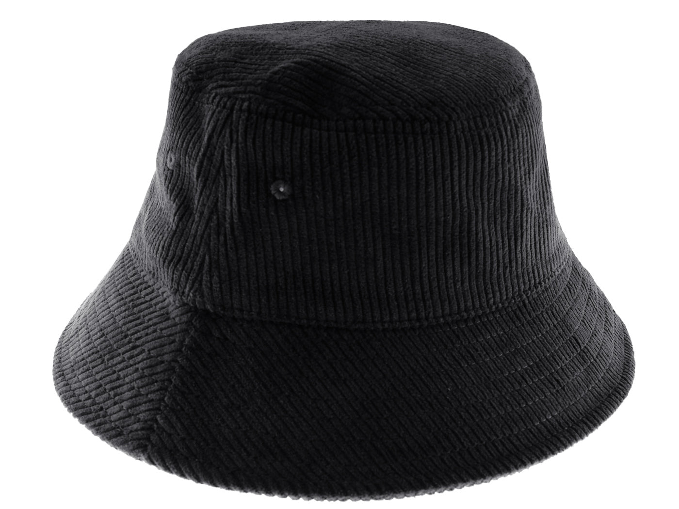 Anna-Kaci Corduroy Bucket Hat Lightweight Casual Solid Color unisex Cotton Fishing Hat, One Size / Black