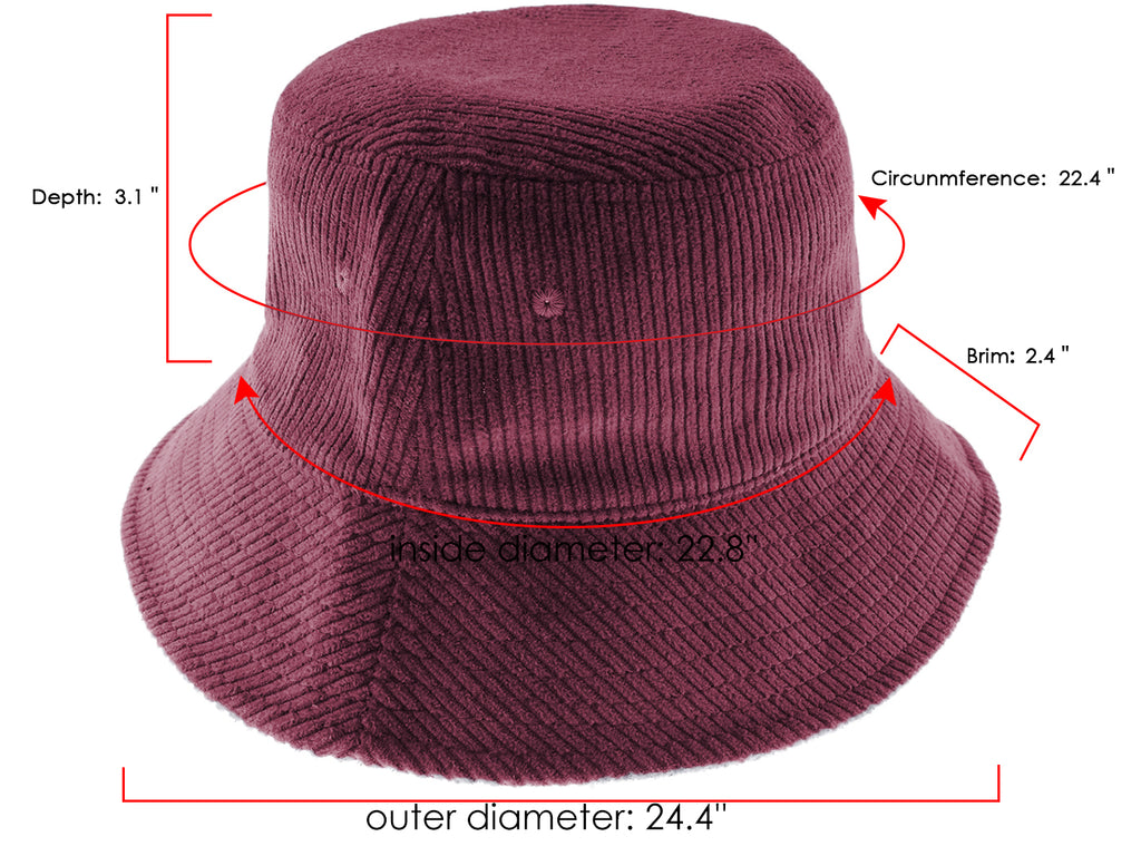 Sombrero de pescador de pana de Anna-Kaci, ligero, informal, de color sólido, unisex, de algodón