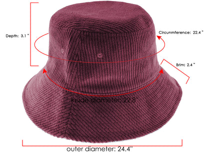 Sombrero de pescador de pana de Anna-Kaci, ligero, informal, de color sólido, unisex, de algodón
