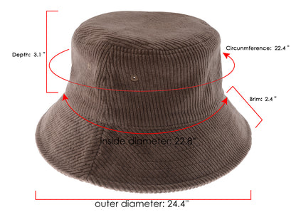 Sombrero de pescador de pana de Anna-Kaci, ligero, informal, de color sólido, unisex, de algodón