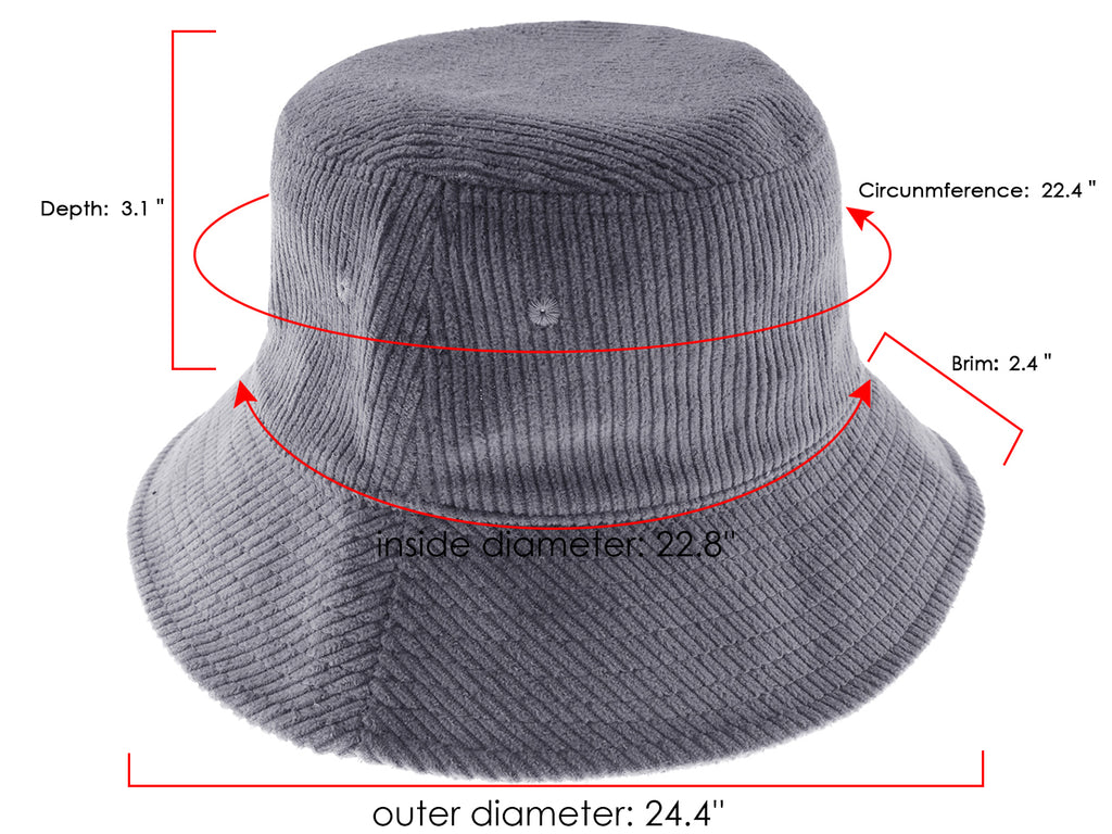 Sombrero de pescador de pana de Anna-Kaci, ligero, informal, de color sólido, unisex, de algodón