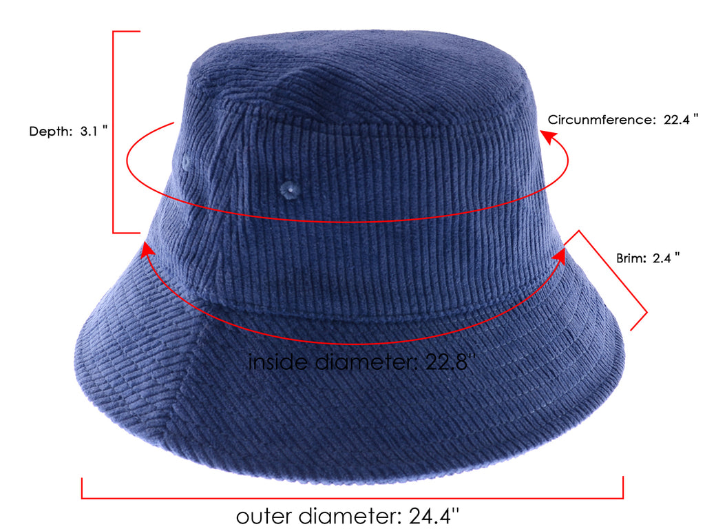 Sombrero de pescador de pana de Anna-Kaci, ligero, informal, de color sólido, unisex, de algodón