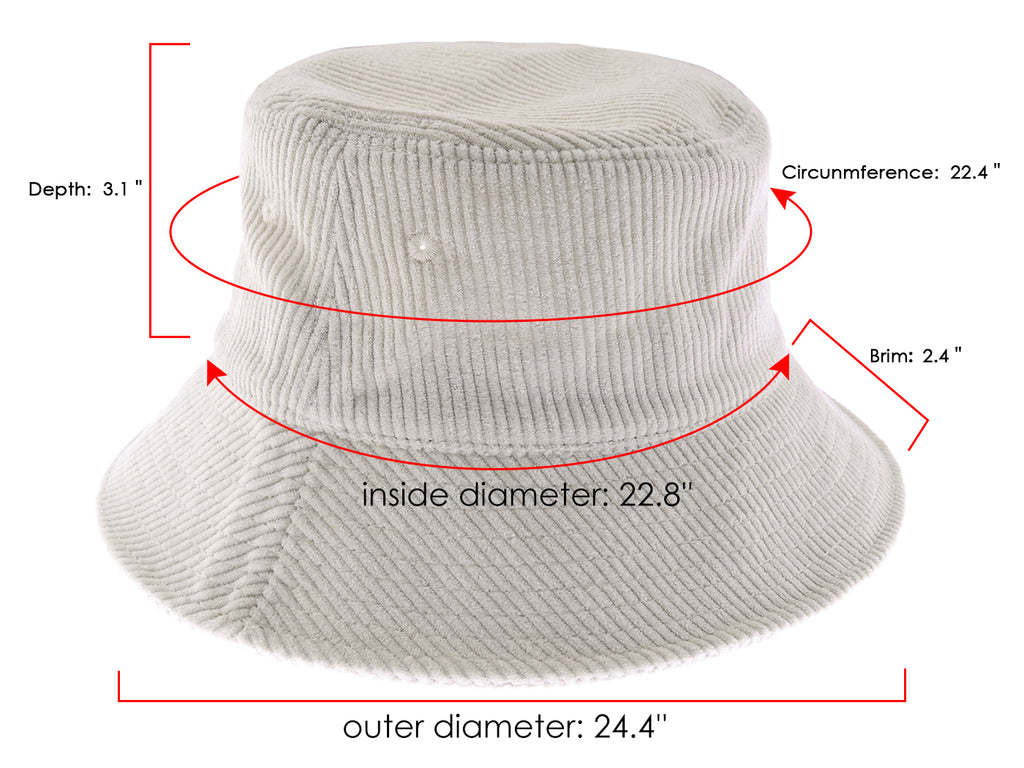 Sombrero de pescador de pana de Anna-Kaci, ligero, informal, de color sólido, unisex, de algodón