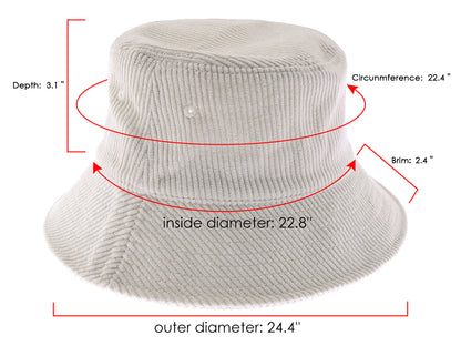 Sombrero de pescador de pana de Anna-Kaci, ligero, informal, de color sólido, unisex, de algodón