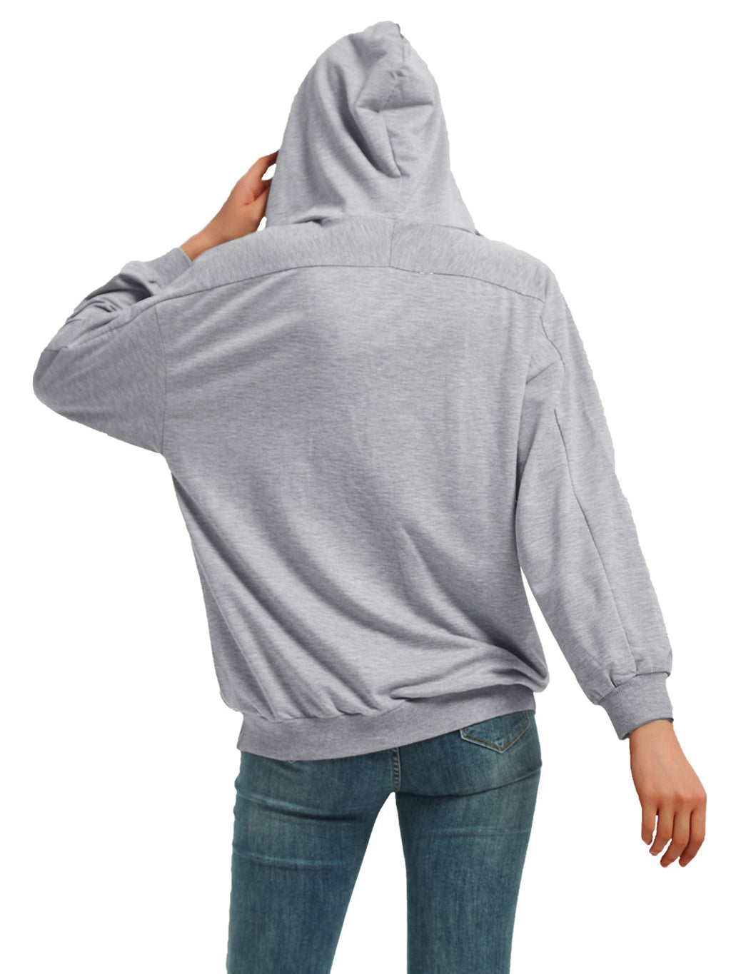 Sudadera con capucha y cuello en V cruzado con cordones para mujer de Anna-Kaci