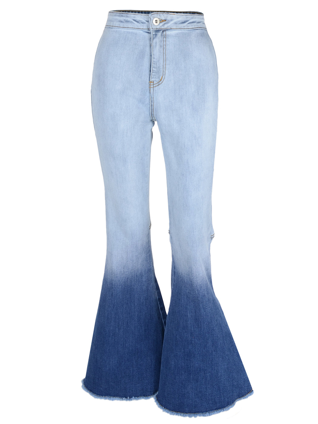 Pantalones vaqueros de cintura alta con campana