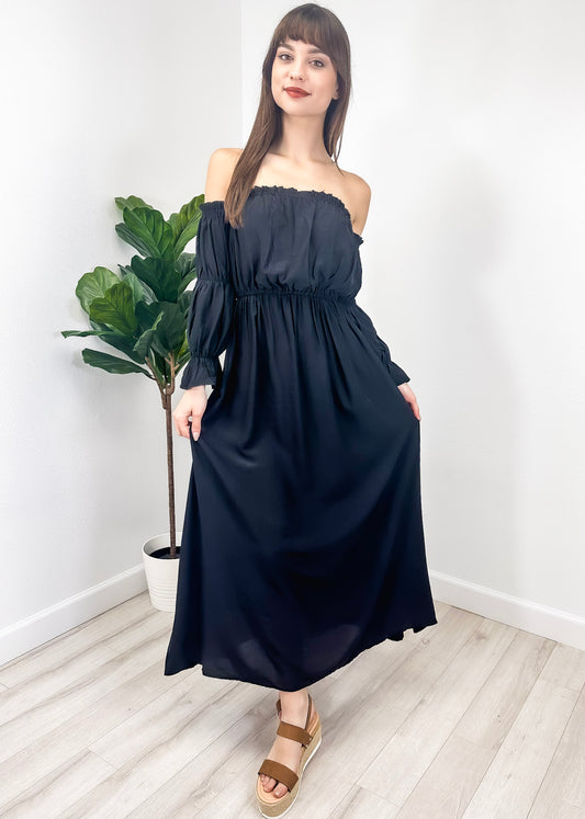 Vestido medieval irlandés con hombros descubiertos para mujer de Anna-Kaci