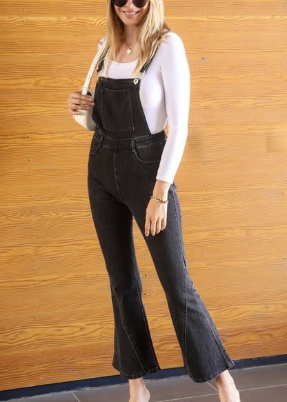 Anna-Kaci Women's Flare Overalls Jumpsuits Retro Bell Bottom Jeans Ski