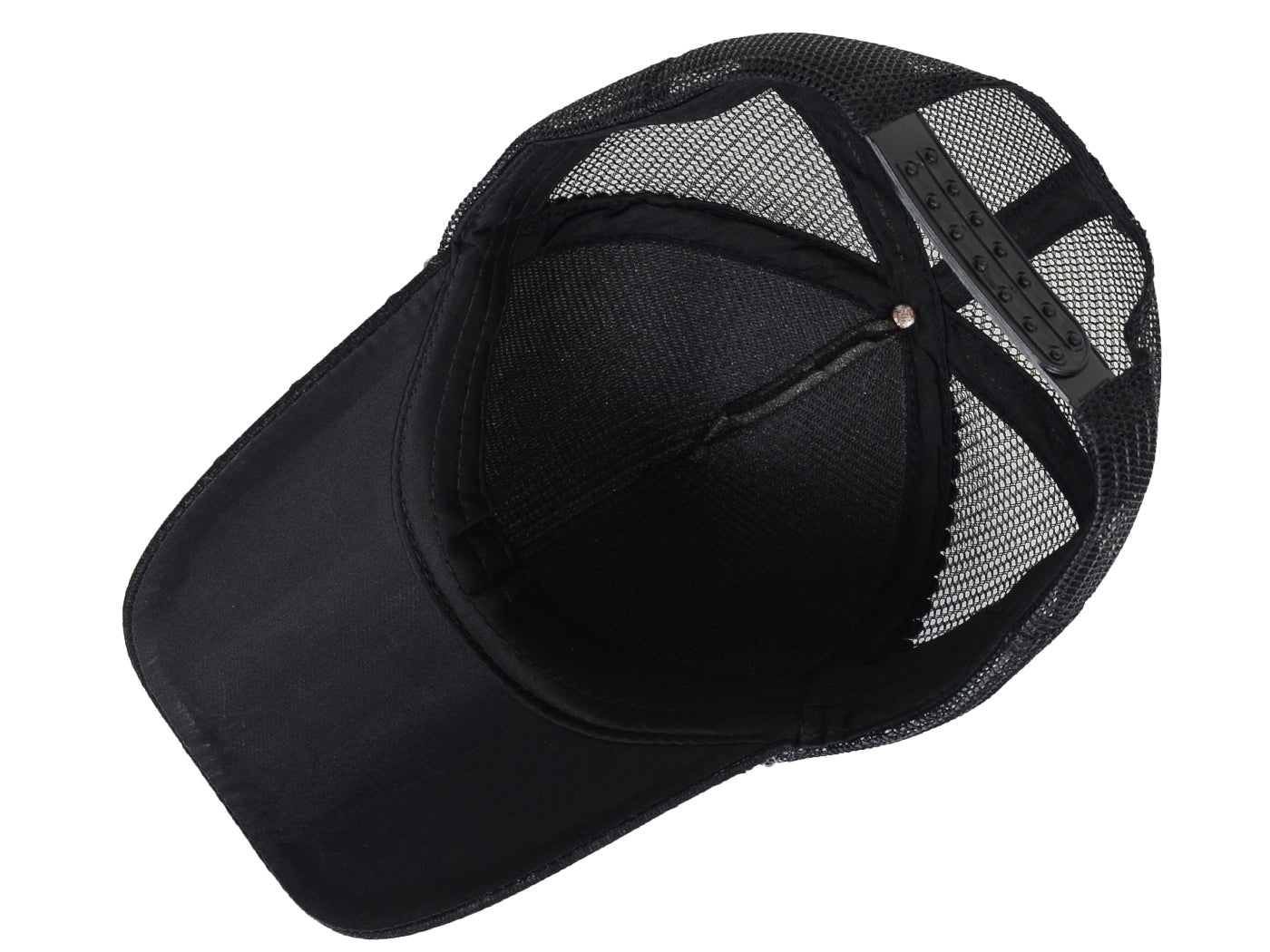 Gorra de béisbol con tachuelas y diamantes de imitación para mujer de Anna-Kaci, con cola de caballo y moño, ajustable, de malla brillante