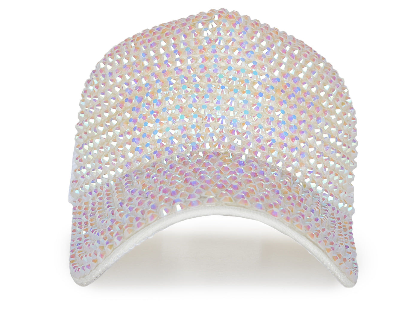Gorra de béisbol con tachuelas y diamantes de imitación para mujer de Anna-Kaci, con cola de caballo y moño, ajustable, de malla brillante