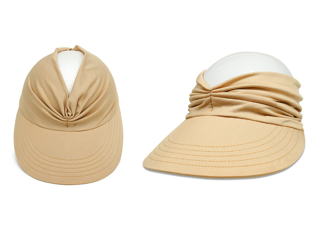 Anna-Kaci - Sombrero con visera para el sol para mujer, ala ancha, protección UV 50, para playa, para verano