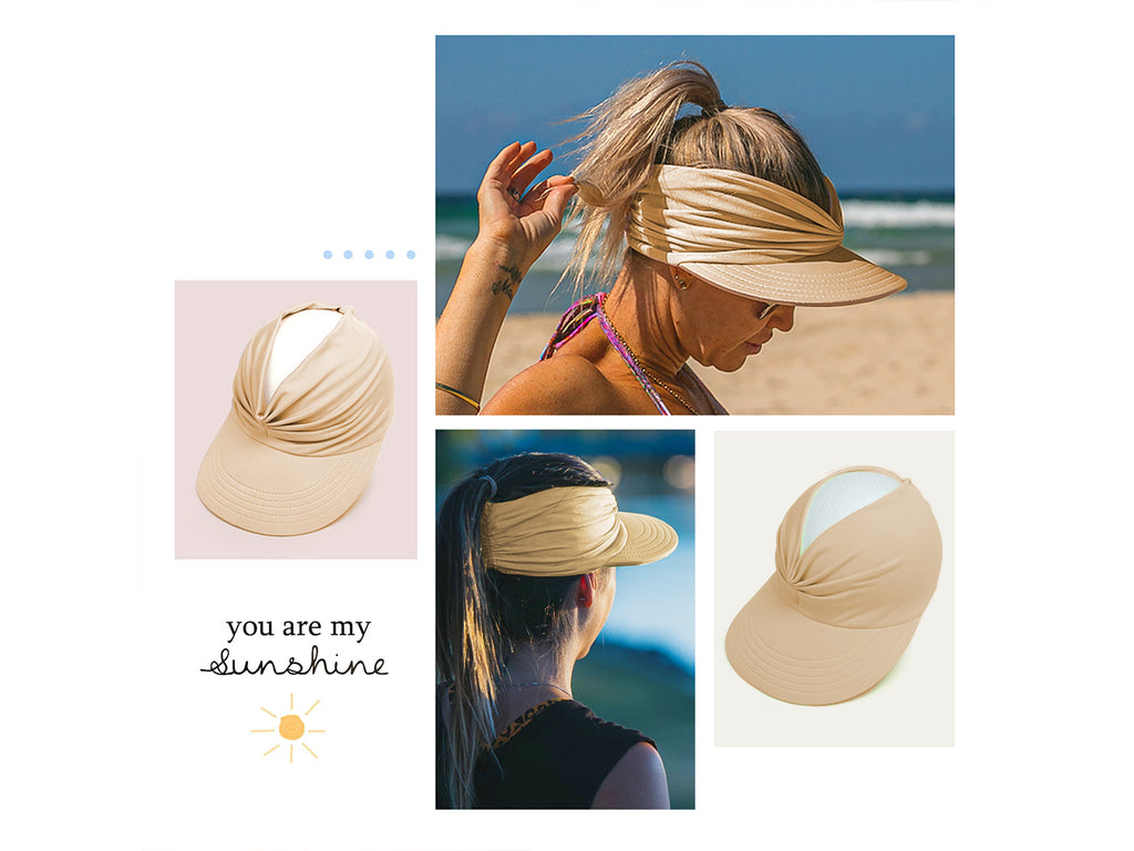 Anna-Kaci - Sombrero con visera para el sol para mujer, ala ancha, protección UV 50, para playa, para verano