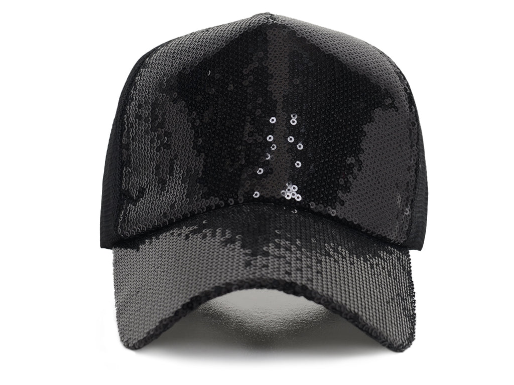 Gorra de béisbol para mujer Anna-Kaci, gorra con cola de caballo con purpurina, gorra de moño alto desordenado, gorra de camionero para papá