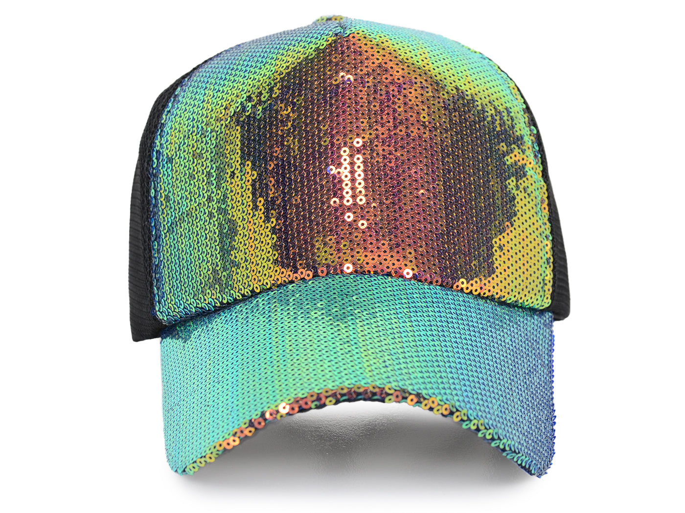 Gorra de béisbol para mujer Anna-Kaci, gorra con cola de caballo con purpurina, gorra de moño alto desordenado, gorra de camionero para papá