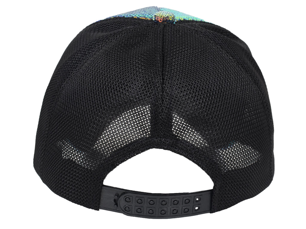 Gorra de béisbol para mujer Anna-Kaci, gorra con cola de caballo con purpurina, gorra de moño alto desordenado, gorra de camionero para papá
