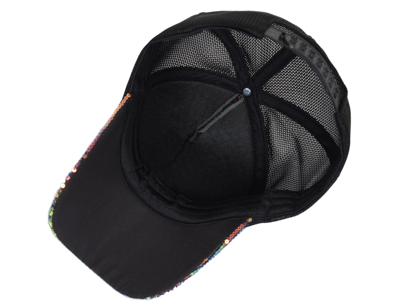 Gorra de béisbol para mujer Anna-Kaci, gorra con cola de caballo con purpurina, gorra de moño alto desordenado, gorra de camionero para papá