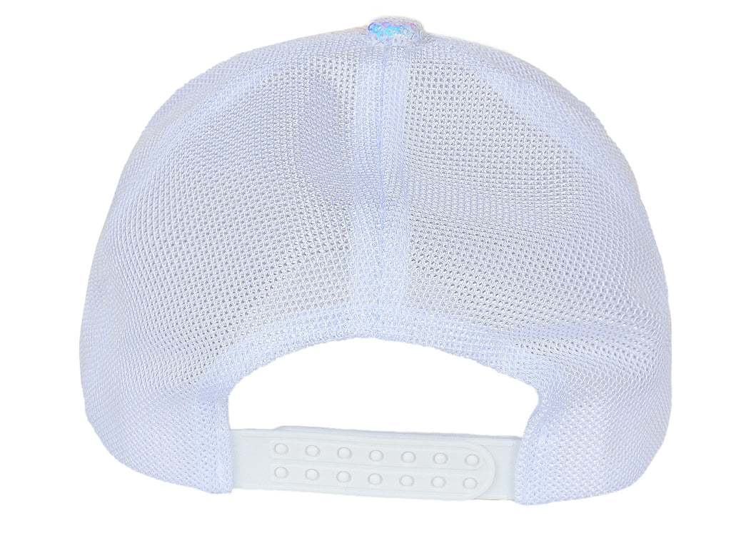 Gorra de béisbol para mujer Anna-Kaci, gorra con cola de caballo con purpurina, gorra de moño alto desordenado, gorra de camionero para papá