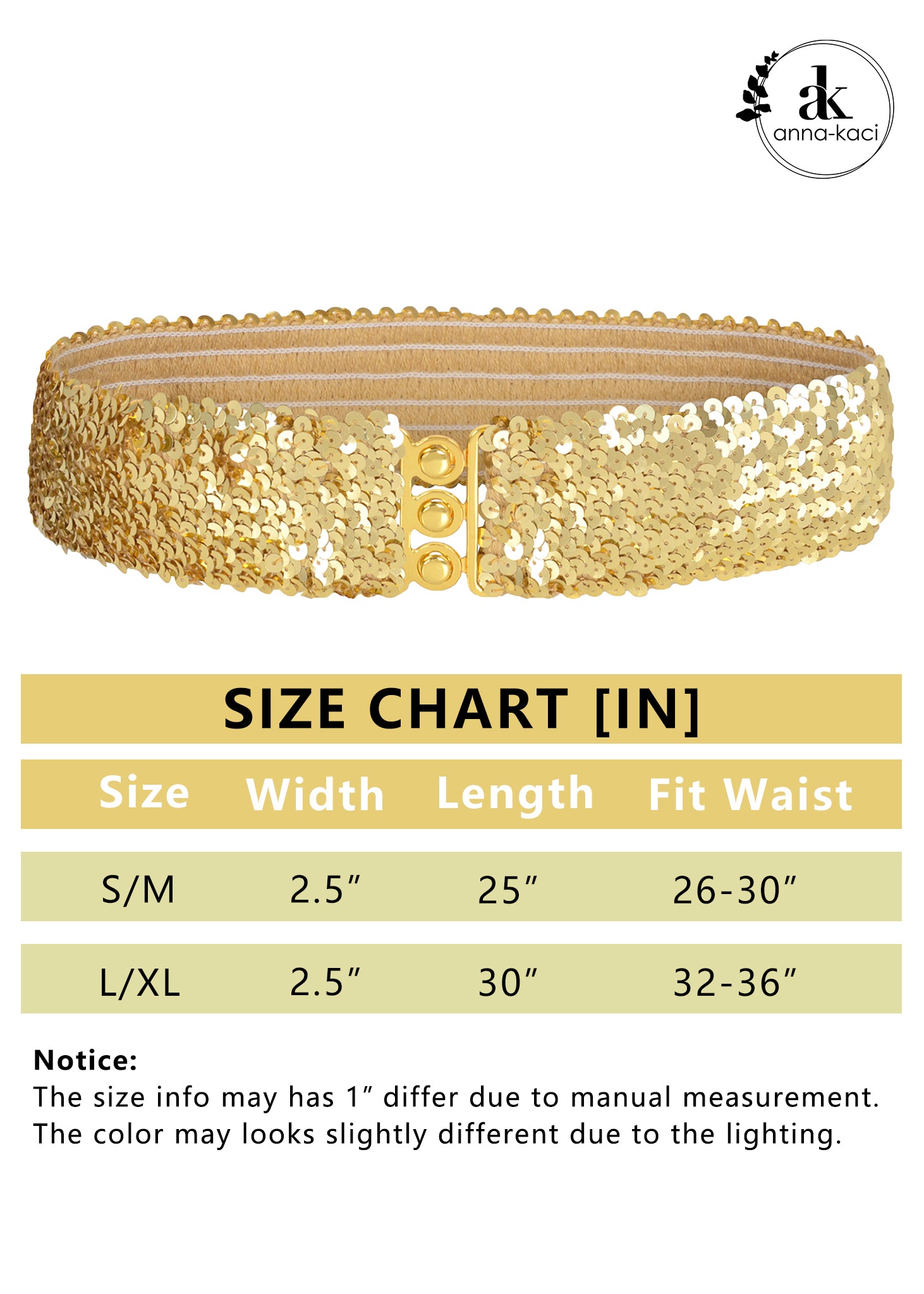 Cinturones de lentejuelas brillantes para mujer de Anna-Kaci, cinturón elástico brillante con cintura elástica para disfraz de fiesta de discoteca