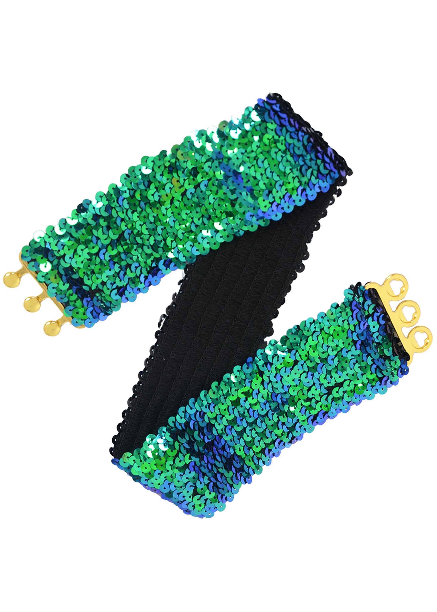 Cinturones de lentejuelas brillantes para mujer de Anna-Kaci, cinturón elástico brillante con cintura elástica para disfraz de fiesta de discoteca