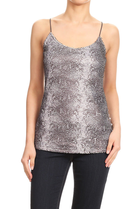 Camisola con estampado de serpiente mate