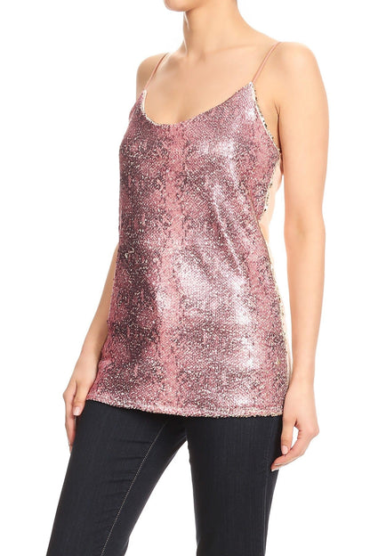 Camisola con estampado de serpiente mate