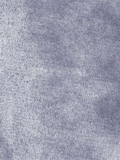 Albornoz unisex de polar largo con cuello chal suave de Anna-Kaci, gris, talla pequeña/mediana