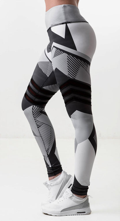 Pantalones de yoga de cintura alta para entrenamiento, mallas estampadas para correr
