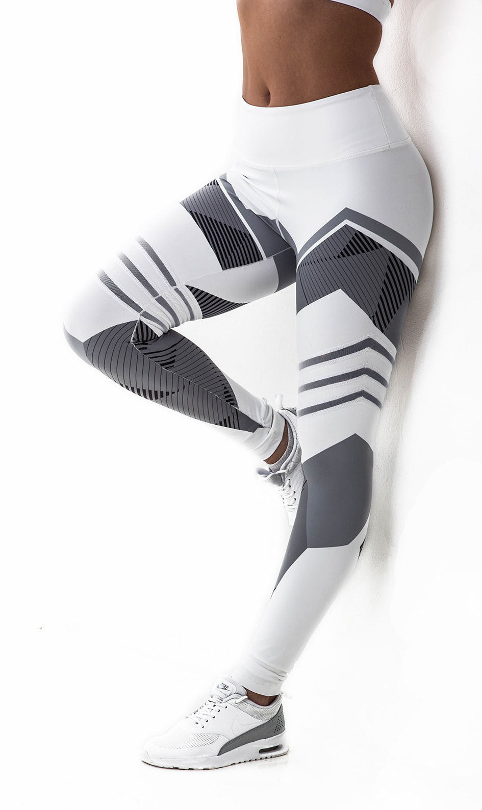Pantalones de yoga de cintura alta para entrenamiento, mallas estampadas para correr