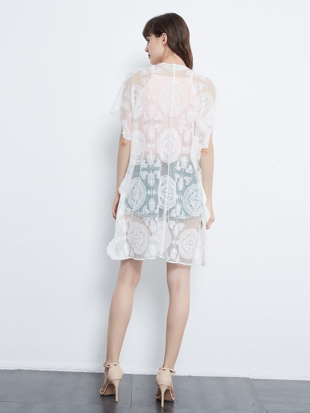 Anna-Kaci Embroidered Mesh Sheer Midi Dress| Womens | Anna-Kaci