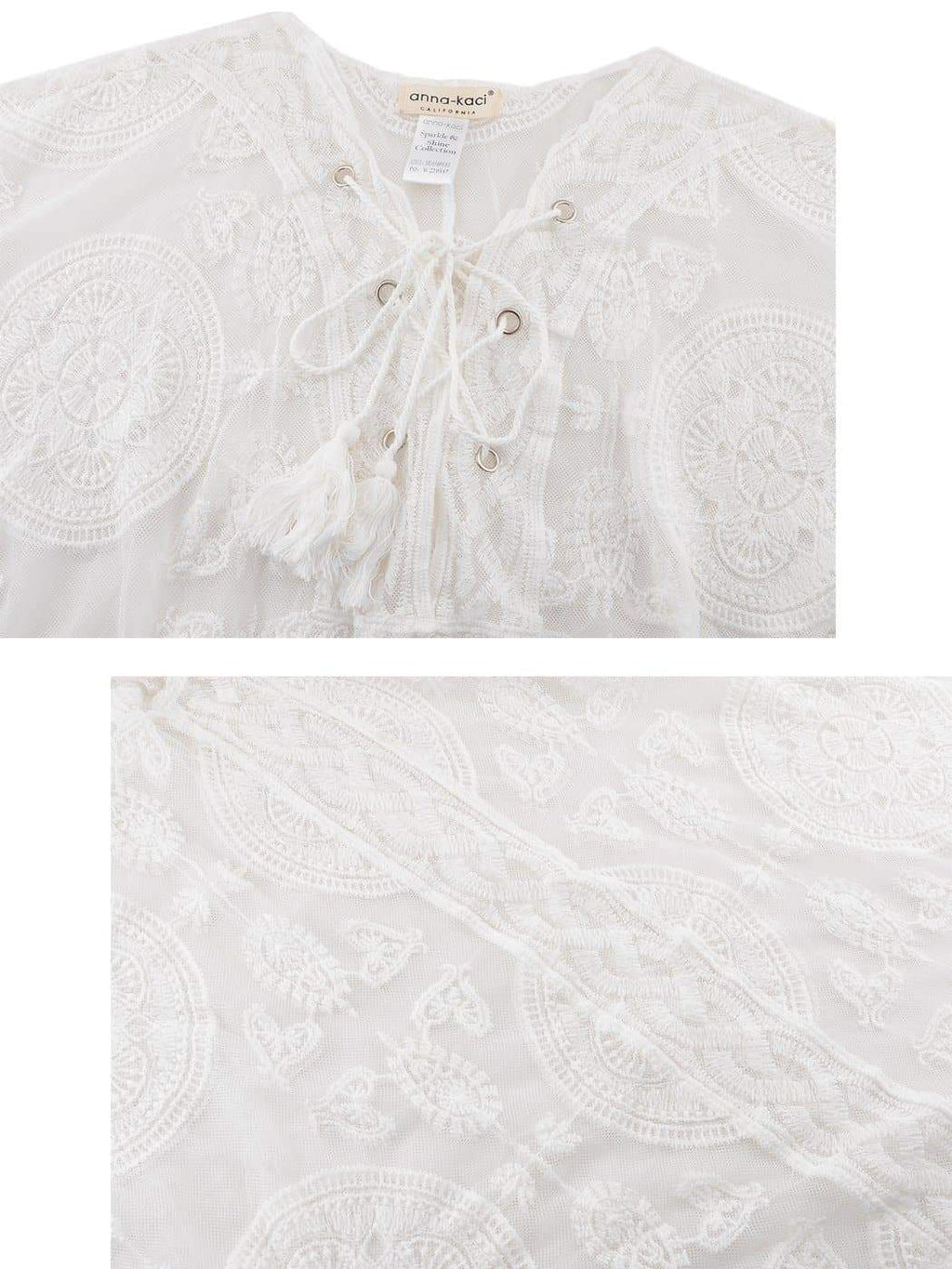 Anna-Kaci Embroidered Mesh Sheer Midi Dress| Womens | Anna-Kaci
