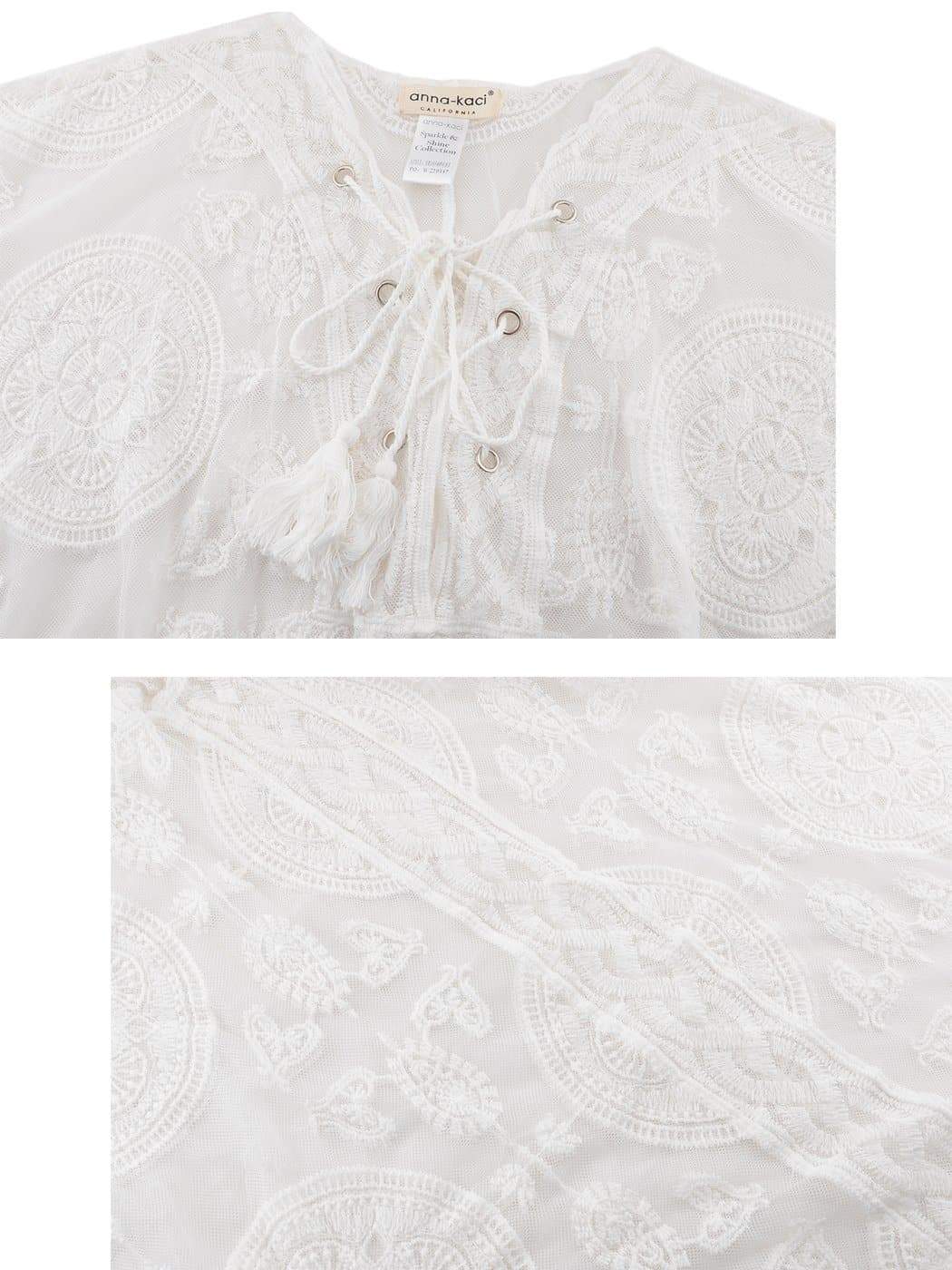 Anna-Kaci Embroidered Mesh Sheer Midi Dress| Womens | Anna-Kaci