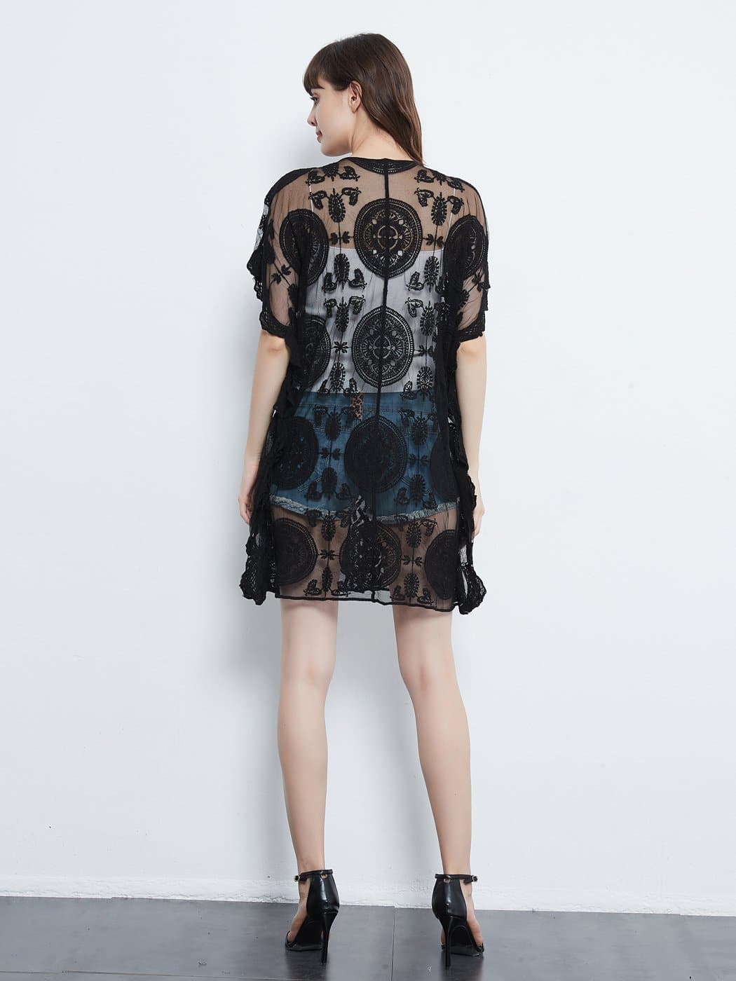 Anna-Kaci Embroidered Mesh Sheer Midi Dress| Womens | Anna-Kaci