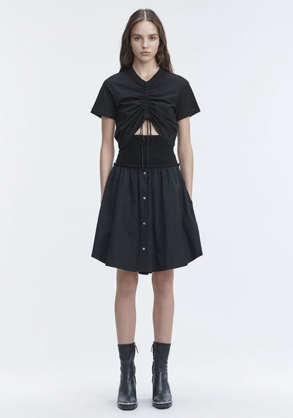 Anna-Kaci Gathered Chic Short Sleeve T-Shirt by Anna-Kaci