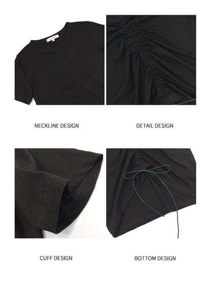 Anna-Kaci Gathered Chic Short Sleeve T-Shirt by Anna-Kaci