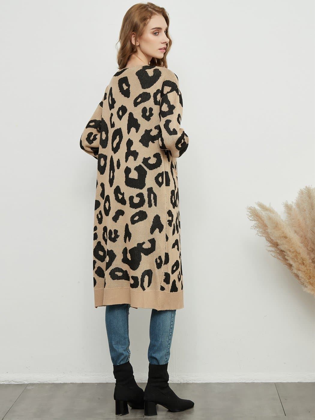Anna-Kaci Leopard Cheetah Print Cardigan Long Sleeve Open Front With Pockets | Womens | Anna-Kaci