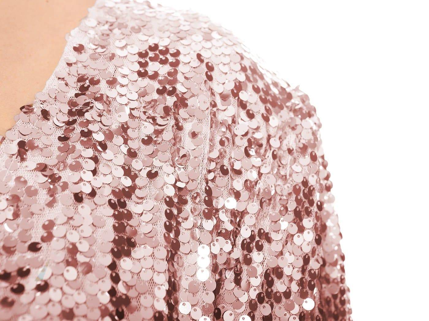 Anna-Kaci Plus Size Long Sleeve Sequin Bolero for Women By Anna-Kaci