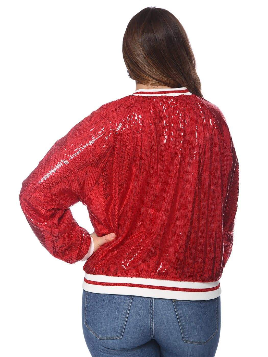 Anna-Kaci Plus Size Sequin Bomber Jacket for Women by Anna-Kaci