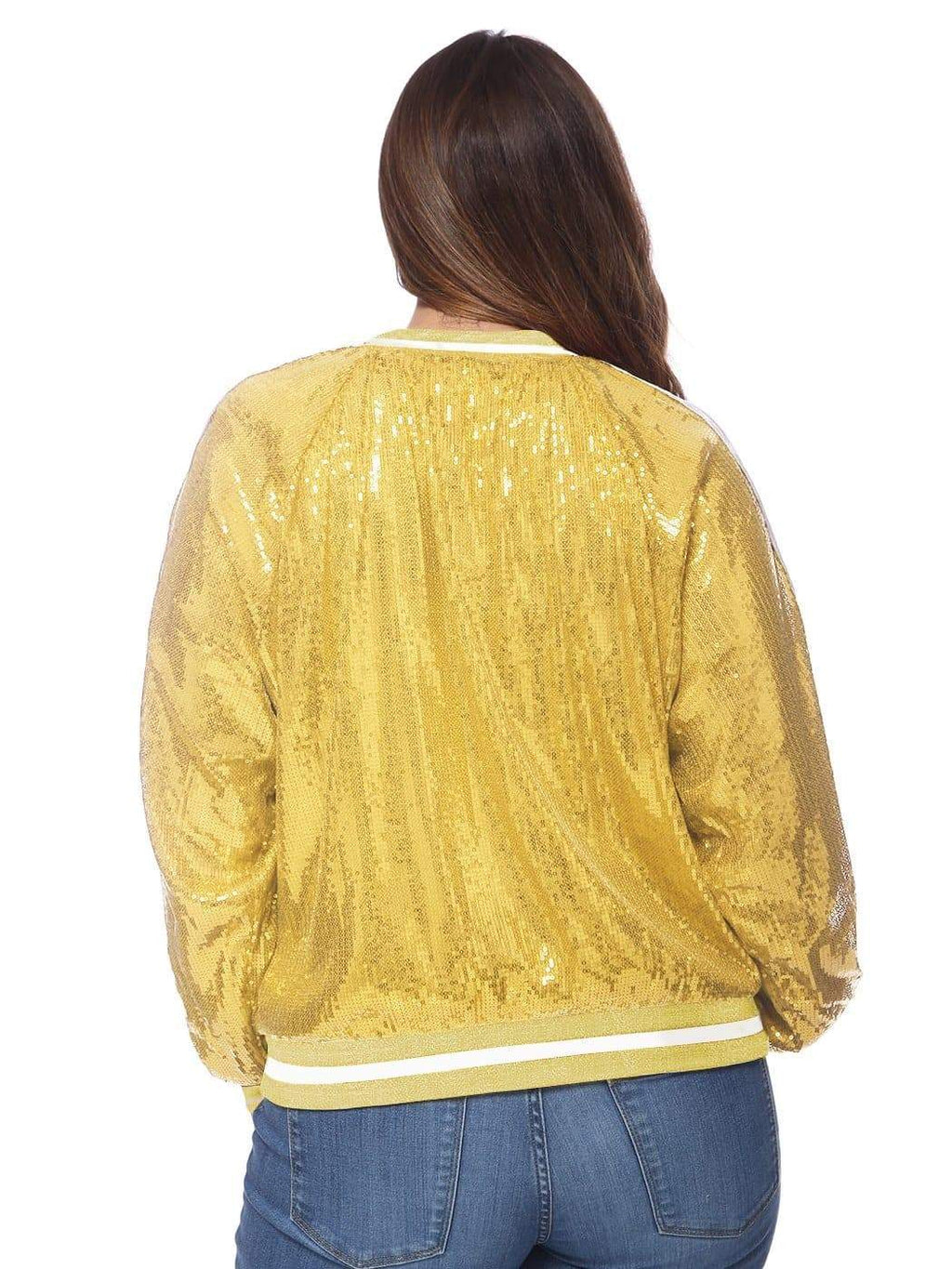 Anna-Kaci Plus Size Sequin Bomber Jacket for Women by Anna-Kaci