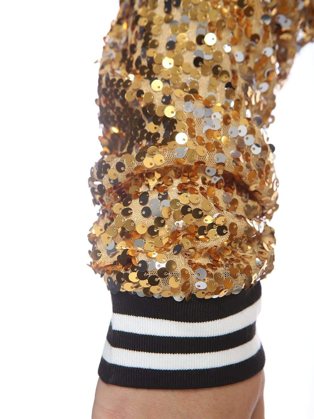 Anna-Kaci Plus Size Sequin Bomber Jacket for Women by Anna-Kaci