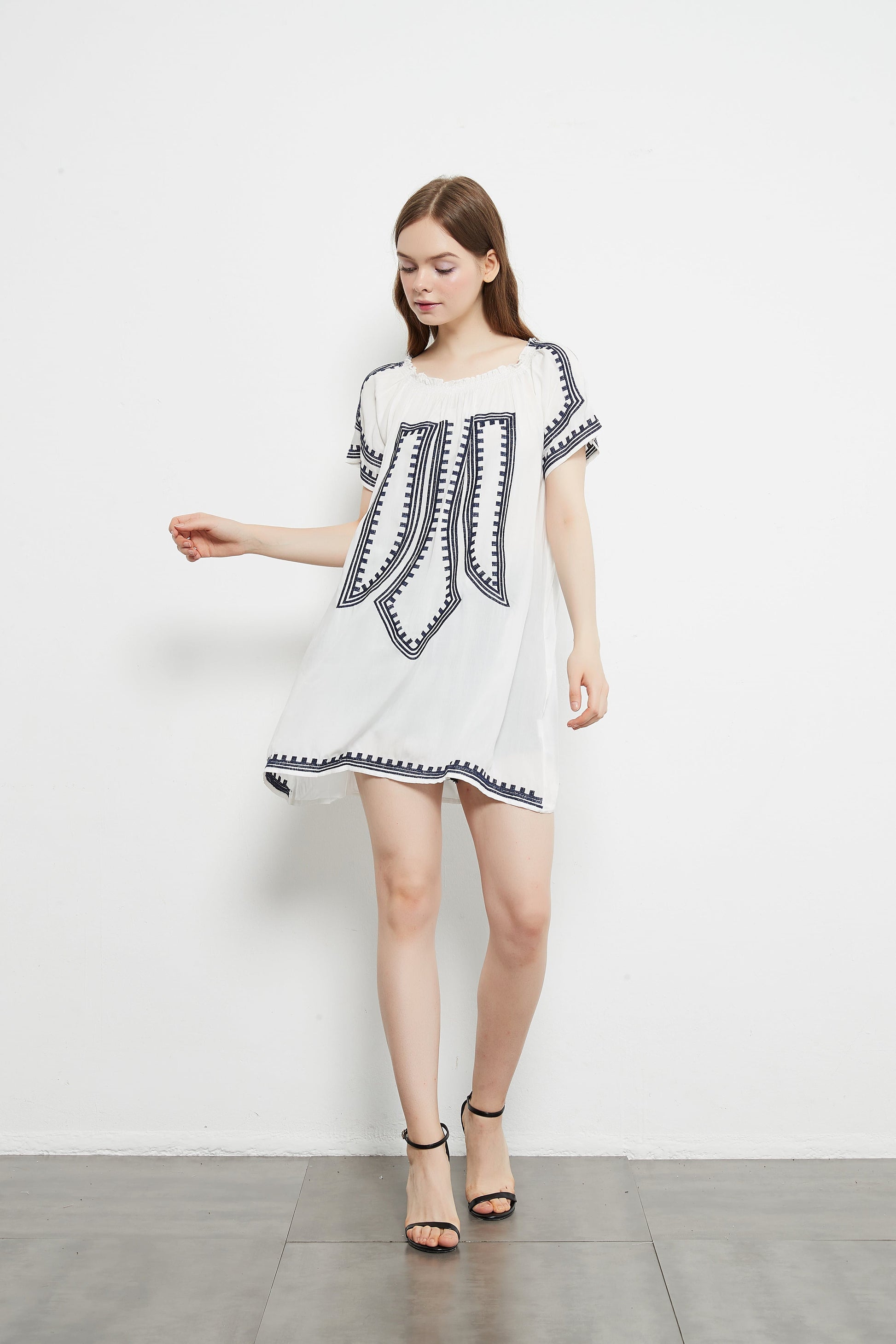 Anna-Kaci Printed Versatile Off Shoulder Smocked Dress | Anna Kaci 