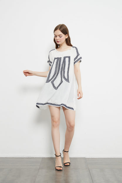 Anna-Kaci Printed Versatile Off Shoulder Smocked Dress | Anna Kaci 