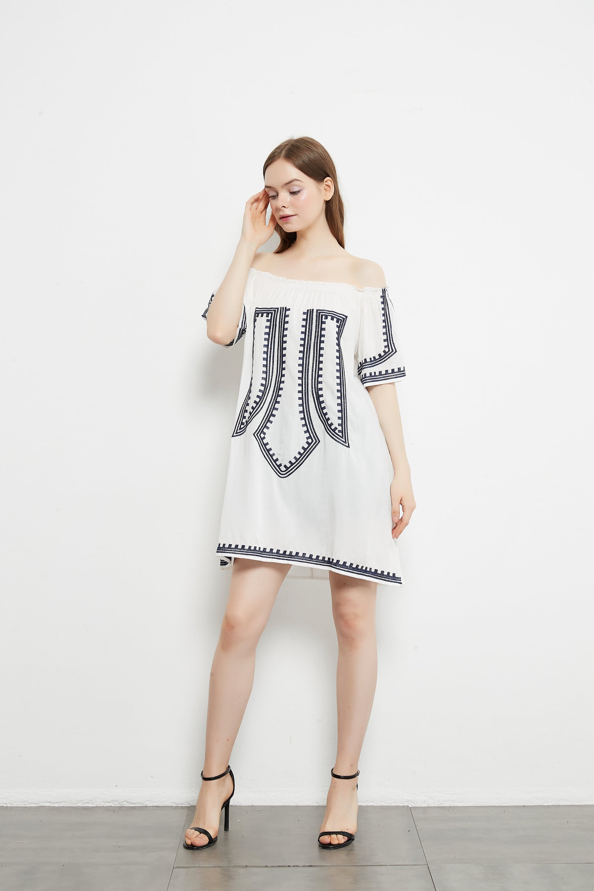 Anna-Kaci Printed Versatile Off Shoulder Smocked Dress | Anna Kaci 