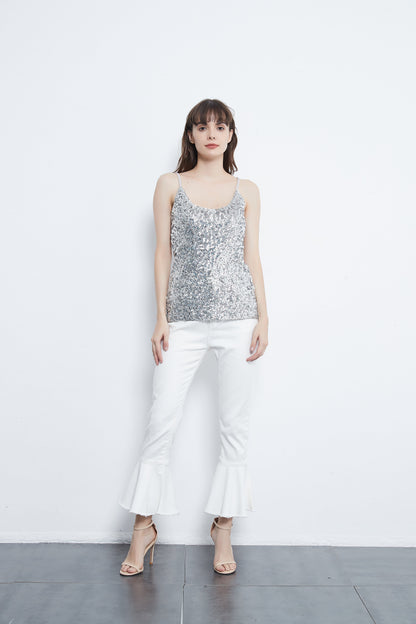 Anna-Kaci Sequin Sparkle Cami Tank Top | Womens | Anna-Kaci 