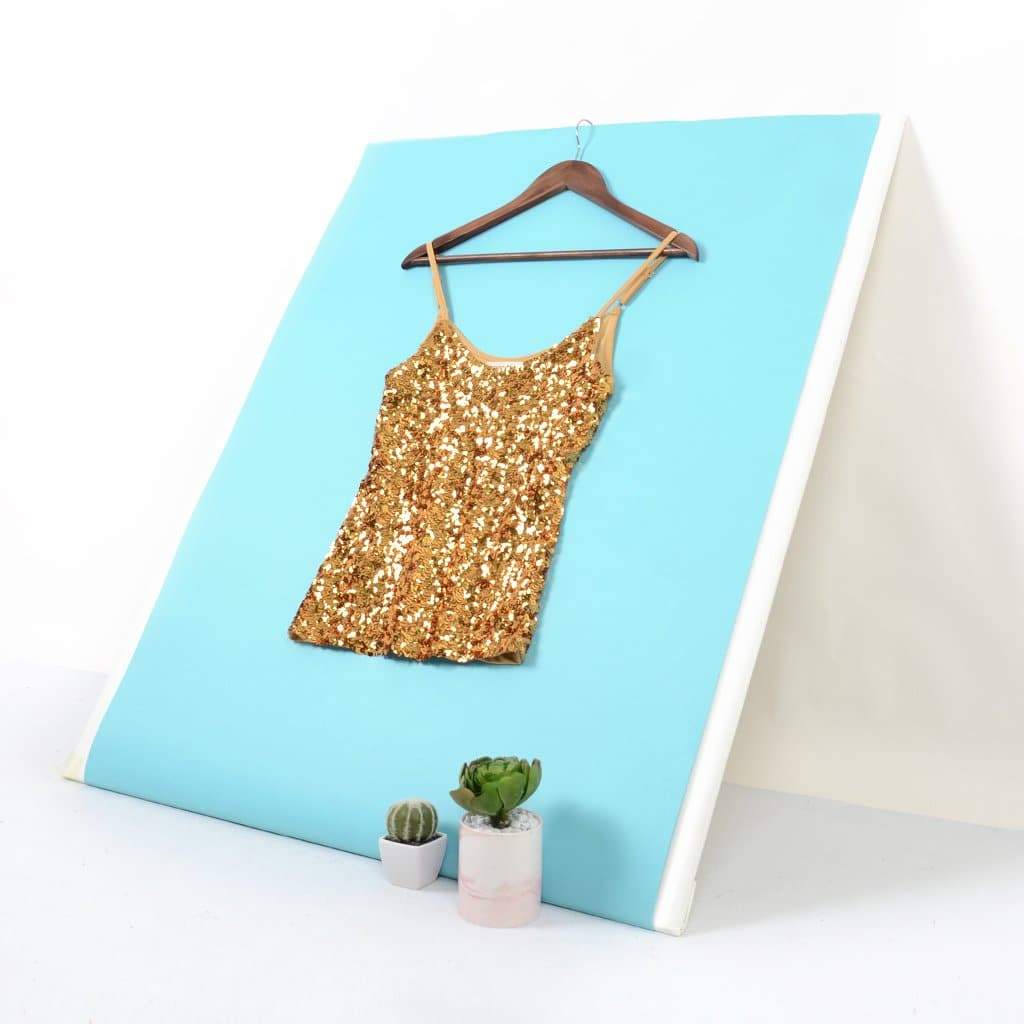 Anna-Kaci Sequin Sparkle Cami Tank Top | Womens | Anna-Kaci  Small / Gold