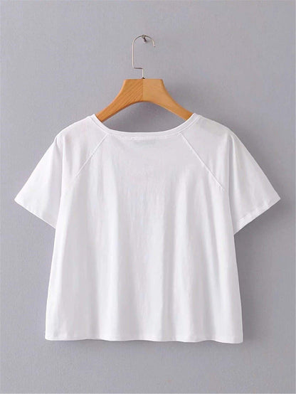 Anna-Kaci Short Sleeve Snap Henley | Anna-Kaci
