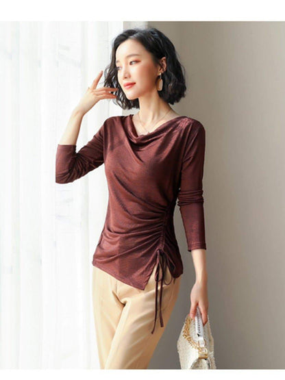 Anna-Kaci Side Gathered Cinched Top | Anna-Kaci