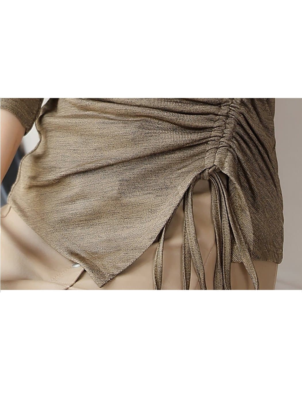 Anna-Kaci Side Gathered Cinched Top | Anna-Kaci